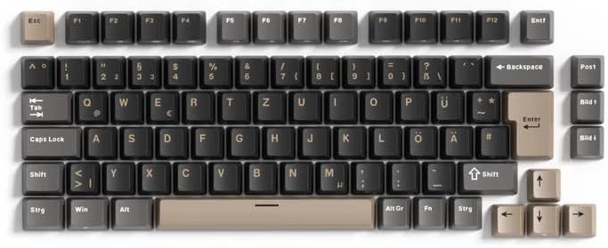 NYFTER PBT Double-Shot Pudding keycaps, toetsenset voor mechanische toetsenborden, Duitse ISO-lay-out, compatibel met 60%/75% toetsenborden (roze, volledige lay-out NYFTER PBT Double-Shot Pudding keycaps, toetsenset voor mechanische toetsenborden, Duitse ISO-lay-out, compatibel met 60%/75% toetsenborden (roze, volledige lay-out