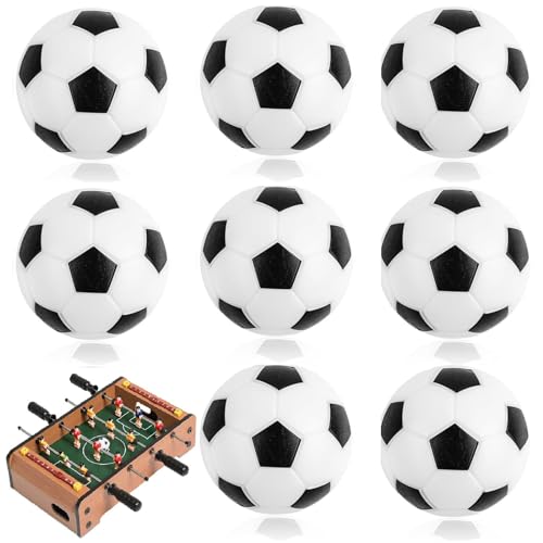 Mini Palloni Calcio Ricambio, Mini Biliardino Piccole Palloni, Mini Plastica Biliardino, 8PCS Palline da Calcio Balilla Palloni da Calcio da 32 mm Accessorio Gioco Tavola Biliardino