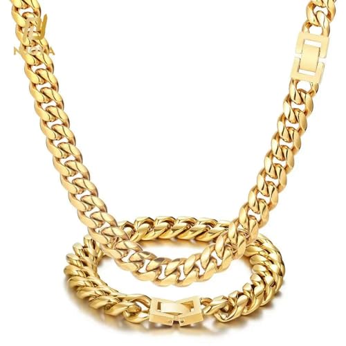 [�����ȓX] �����Y �X�e�����X�X�`�[�� �L���[�o�������N�l�b�N���X �W���G���[ Cadenas De Hombre �q�b�v�z�b�v �S�[���h���b�L�`�F�[��