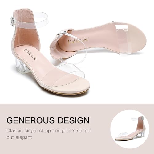 Image of Dufannie Girls Sandals Low Heels Dress Pump Ankle Strap Open Toe Flower Girl Wedding Party for Toddler Little Big Kid