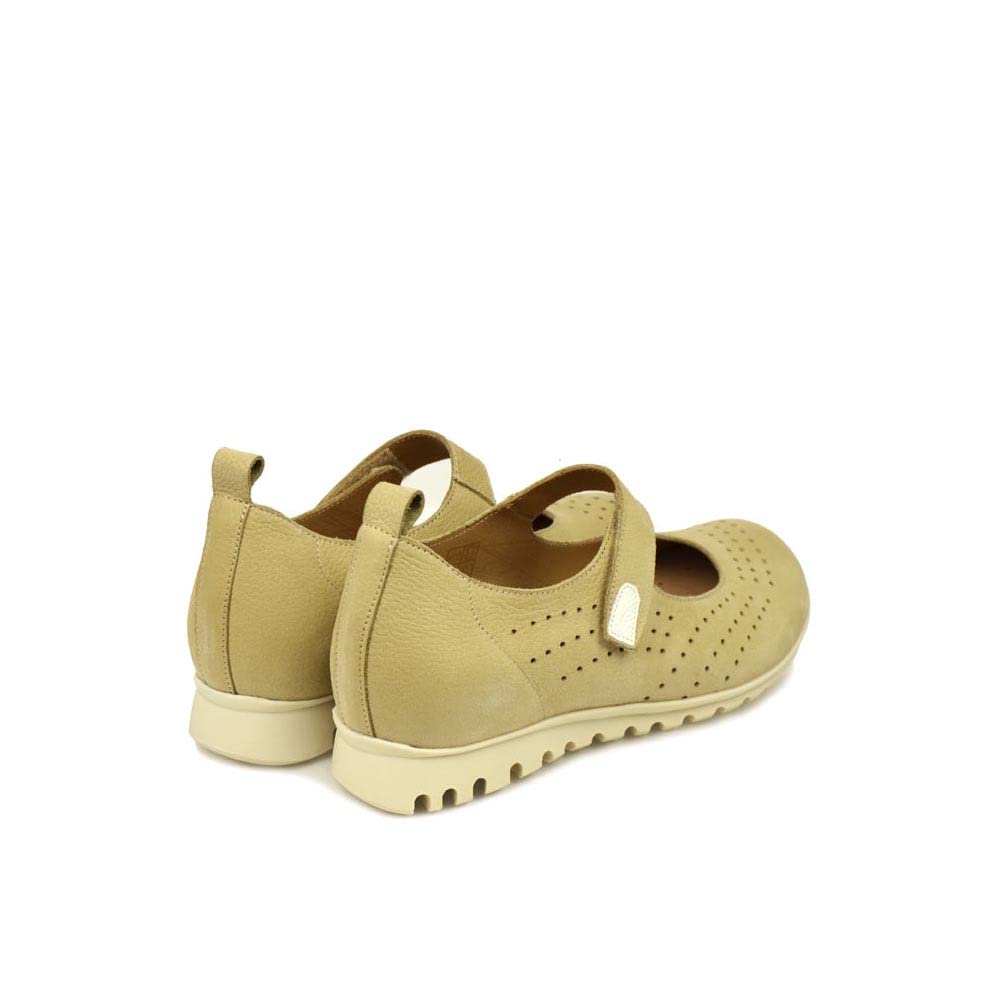 PieSanto - Zapato Bailarina en Piel con Cierre Gancho y Bucle 220563 para: Mujer