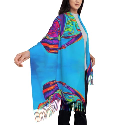 Colorful Drum Tower Head Scarf shawl, tassel scarf, tassel shawl, tassel scarf4