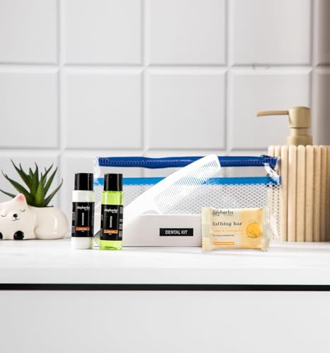 Image of Hotel Toiletries 50 Sets| Hotel Guest House Toiletries Kit | Hospital Toiletry Kits | Marriage Guest Toiletry Kit | Zipper Pouch 9 X 4 | Pack Of 50