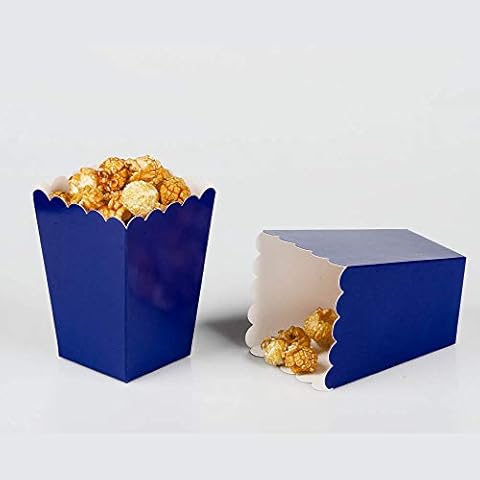 24 Cajas de Palomitas Azul Marino para Eventos de ZooYoo Cover