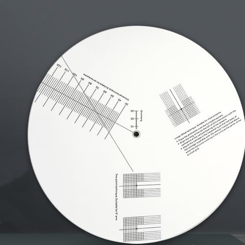 Placa de calibración de discos de vinilo acrílico blanco Lp y transportador de distancia para platos 5