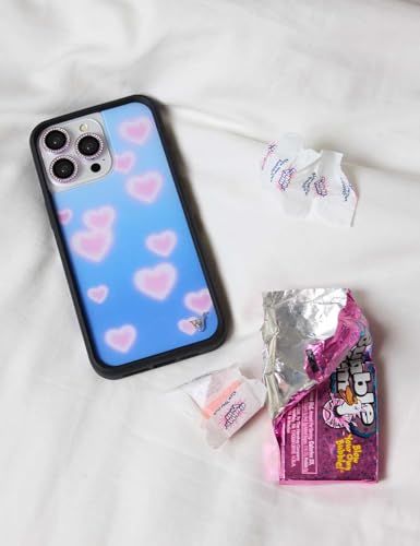 Image of Wildflower Cases - Compatible with iPhone 16 Pro Max| Protective Black Bumper, 6.5ft Drop Test Certified, Women Owned Small Business | Blue Pink Aesthetic Dainty Cute Trendy | Dreamy Hearts