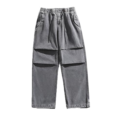 Men's Pants Spring Fall Retro Cotton High-Street Workwear Loose Straight-Leg Casual Japanese-Style Trouser3