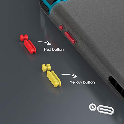 Ajcoflt TPU antiderrapante anti-impressão digital de superfície fosca Protetor C-ase Botão de cor de