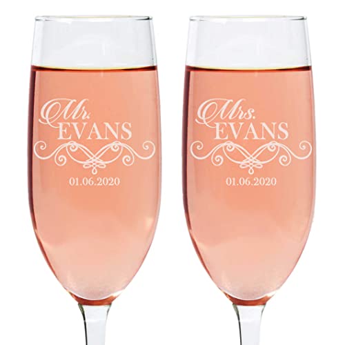 Personalized-Mr-and-Mrs-Champagne-Flutes-Wedding-Champagne-Flutes-Customized-Bride-and-Groom-Champagne-Glasses-Etched-Engraved-Toasting-Glasses-Custom-Engagement-Gifts-for-the-Couple Personalized Mr and Mrs Champagne Flutes Wedding Champagne Flutes Customized Bride and Groom Champagne Glasses Etched Engraved Toasting Glasses Custom Engagement Gifts for the Couple