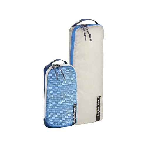 Eagle Creek Pack-It Slim Packing Cubes Set - Durable, Ultra-Lightweight and Water-Resistant Ripstop Fabric Luggage Organizer Bags Built to Fit in Tight Spaces, Az Blue/Grey