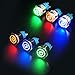 weideer 12mm Momentary Push Button Switch Metal Chassis Switch Waterproof 6V Blue Ring LED Power Symbol Light ON/Off Switch with Wire for 12mm 1/2