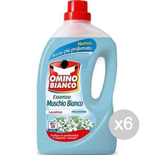 Omino Bianco Juego de 6 30 Musgo Blanco detergente Lavadora y Ropa, Multicolor, única