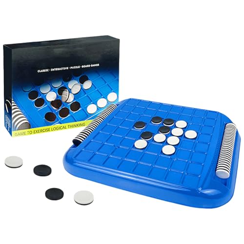 Ideal for All Ages: Simple enough for kids to understand but challenging enough for adults, this Reversi brain teaser is suitable for players of all ages, making it a fantastic game for families, friends, or competitive matchups