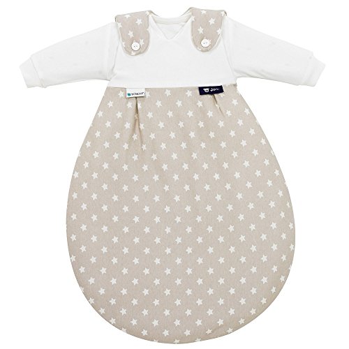 Preisvergleich Produktbild Alvi Baby Mäxchen Schlafsack Tencel 3-tlg. - Stars beige Gr. 50 / 56