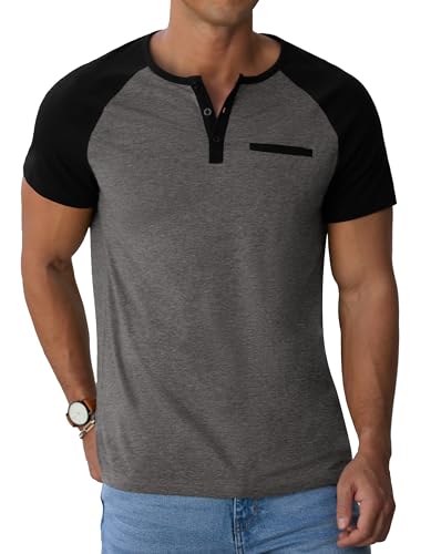 Sailwind Mens Cotton Henley Shirts Short Sleeve Casual T-Shirts Summer Button T Shirts with Pocket3