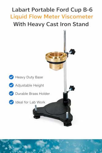 Image of Labart Portable Ford Cup B-6 Liquid Flow Meter Viscometer With Heavy Cast Iron Stand (B6)