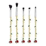 NFTCompany Beauty Makeup Brushes Kit,Foundation Blending Blush Eyeliner Face Powder Brush Makeup Brush Soft Fan Brush Foundation Brushes Make Up Tool (rose flower)