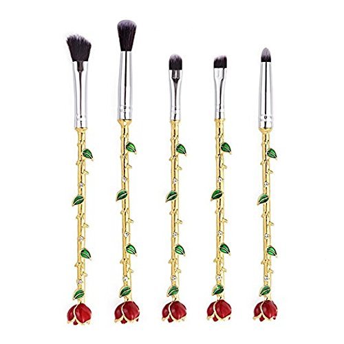 NFTCompany Beauty Makeup Brushes Kit,Foundation Blending Blush Eyeliner Face Powder Brush Makeup Brush Soft Fan Brush Foundation Brushes Make Up Tool (rose flower)