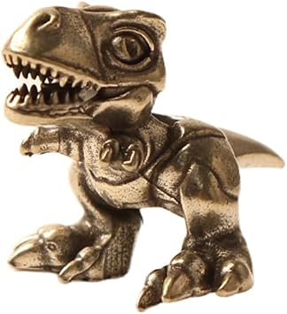 Acxico 1pc Tyrannosaurus Rex Sculpture, Dinosaur Theme Brass Paracord Bead, DIY Handmade Lanyard Pendant for Jewelry Making & EDC Outdoor Tool Charms