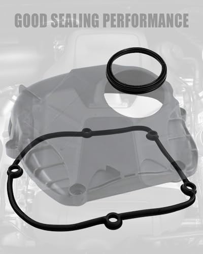 Image of Engine Upper Timing Chain Cover Gasket Fit for Audi Allroad VW Volkswagen CC Eos Beetle Tiguan Passat Jetta Golf, Replace 06H103269H 06H103483D 06H103269C 06H103269G