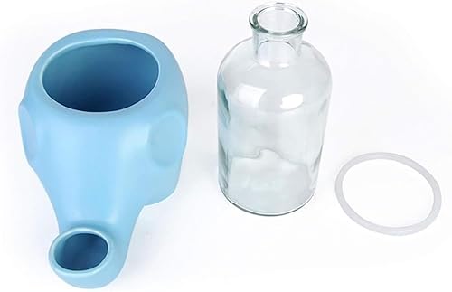 Miniatura 7 de REAGAR Fuente de agua de cerámica para gatos con vidrio Bttle de 16.9 fl oz, dispensador automático de agua para mascotas, ultra silenciosa, forma