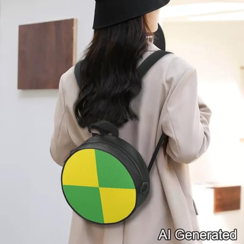 Image of Women Novelty Round Clock Shape Zippered Clock Purses for Women Tote Handbag Shoulder Bag, Gift for Mom Girlfriend