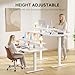 GTPLAYER Electric Standing Desk with Drawers, 48 x 24 Inches Height Adjustable Computer Desk with Monitor Stand, Laptop Stand, Sit Stand up Desk with Memory Preset for Home, Office, White