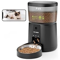 PUPPY KITTY Automatic Cat Feeder & Water Fountain Set - 180 Days Battery Life, 10s Voice Message, 3L Food Dispenser 2L Water Tank with Filter System