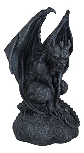 Ebros Gift Large Cathedral Guardian Crouching Winged Gargoyle Statue 12.5" H Gothic Warden Protector From Evil Spirits Underworld Dark Arts Fantasy Sculpture #TOP6
