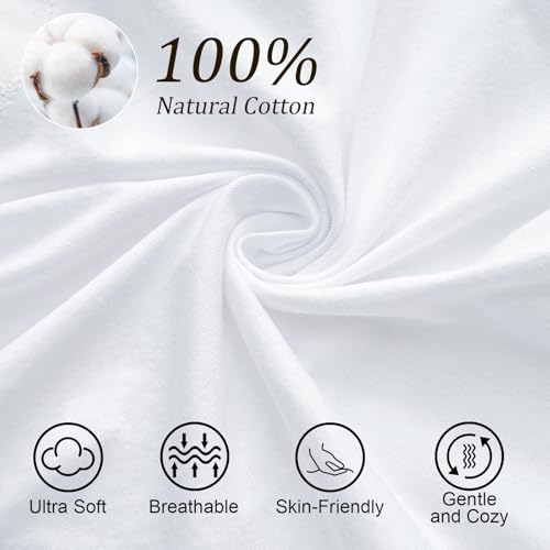Image of david's kids 100% Cotton 3 Pack Baby Swaddle Wrap for 0-3 Months, Soft Swaddle Blanket for Newborn Infant, Adjustable Baby Wrap Sleep Sacks for Boys Girls, Newborn Essentials,White & Grey & Green