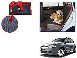 Universal Hub Dog Car Seat Cover, Waterproof & Scratch Proof & Nonslip Back Seat Cover, Dog Travel, Pet Cover (Black) Compatible for Mahindra-Verito