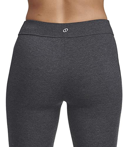 Spalding Women's Size High Waisted Essential Capri Legging, Charcoal Heather, 3X Plus #TOP2
