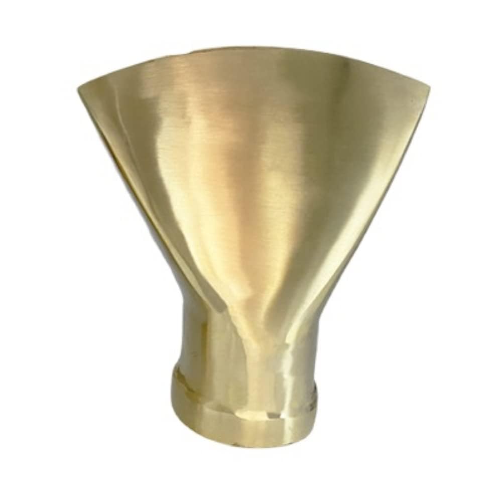 Drincoshow 1/2'3/4" 1" 1.5" 2" 2.5" 3" Fan-Shaped Fountain Nozzle SS304 Flat Mouth Spray Nozzle Water Spray Head for Garden Water Fountains and Ponds (BRASS 1.5" DIRECTIONAL)