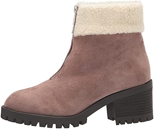 Bella Vita Women's Cable Lug Boot Ankle, Taupe Super Suede/Fleece, 5.5 | Image 7