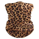 Nander Fashionable Leopard Print Sports Breathable Face Mask UV Protection Summer Sun Windproof Sandproof Multifunctional Bandana,Headband and Neck Gaiter