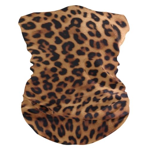 Nander Fashionable Leopard Print Sports Breathable Face Mask UV Protection Summer Sun Windproof Sandproof Multifunctional Bandana,Headband and Neck Gaiter