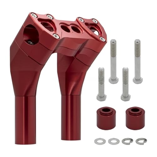 Risers de guidon MX Style 1-1/8 T-Bar reculés pour moto custom Harley Dyna et Softail