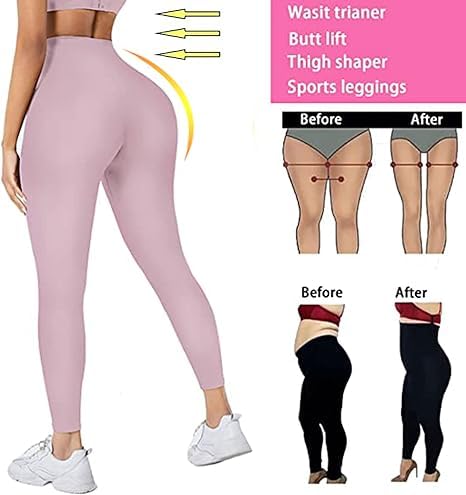 Image of Gym Leggings for Women High Waist, Corset Style Tummy Tucker Shapewear with Hook & Eye Closure for Better Compression, Casual and Gym Wear Multi-Purpose High Waist Trouser