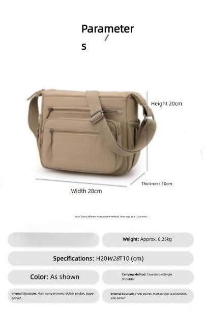 Bolso bandolera elegante multifunción para mujer, correa ajustable, diseño con múltiples compartimentos miniatura 4
