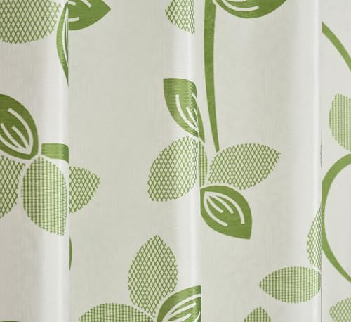 Image of Floral Printed Home Decor Curtains for Living Room, Bedroom Doors and Windows Panel, Parda, Eyelets Hanging, Green, 4 x 7 Feet, Pack of 2