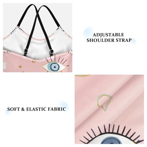 Boho Evil Eyes Girls One Piece Swimsuits Pink Sport Halter Swimwear Beach Bathing Suit 3T3