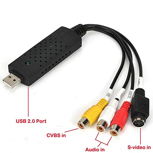 Ruiqas USB 2.0 VHS To PC DVD Converter with Driver CD Video Audio Capture Card Adapter - Thumbnail 2