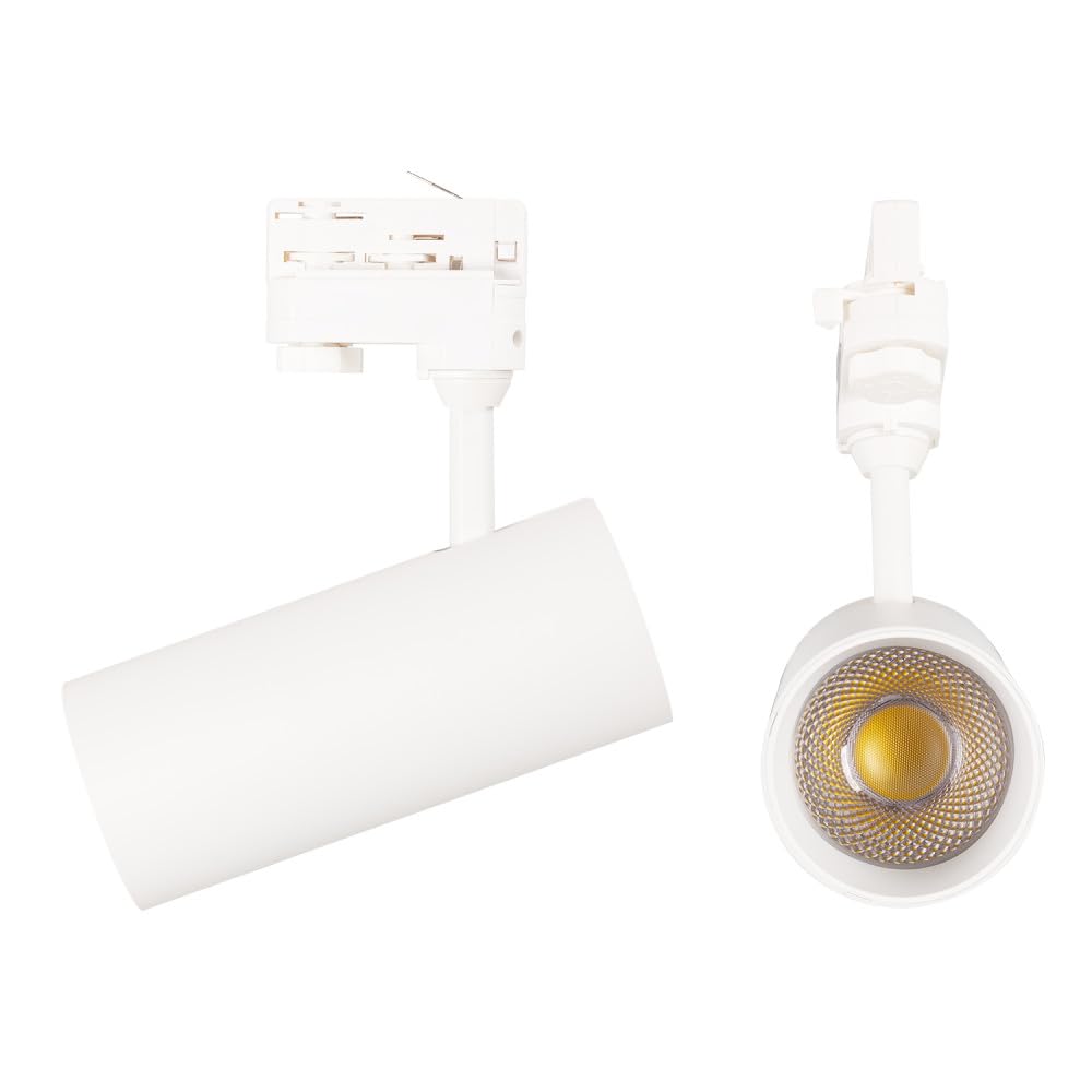 Foco de Carril Trifásico 30W COB Regulable Flicker Free Blanco CCT (Tonalidad Luz Regulable) 3000-6000ºK [1916-TL-30W-T-CCT] | Greenice