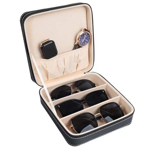 Image of Travel Sunglasses Organizer, Sunglasses Travel Case for Multiple Pairs, Multiple Glasses Travel Case for Women, Men