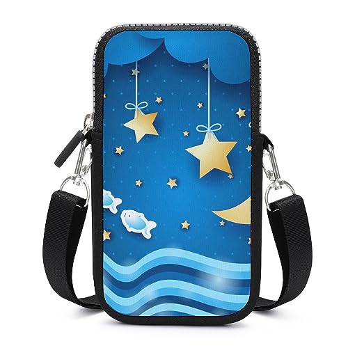 Pochette téléphone étoile lune pour vos sorties citadines et balades légères