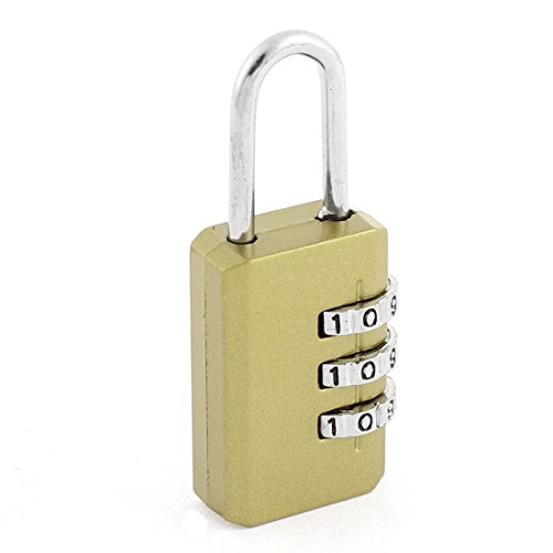 Image of Aexit Suitcase Luggage Padlocks & Hasps Resettable Combination 3 Dial Metal Combination Padlocks Password Padlock