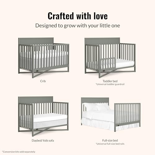 Image of Dream On Me Owen 5-in-1 Convertible Full Size Baby Crib, GREENGUARD Gold