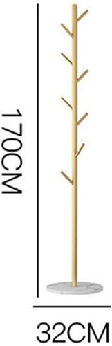 Miniatura 2 de Perchero de latón antiguo, 8 ganchos, soporte de base de mármol para abrigos, sombreros, bufandas, ropa, B