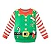 MOMMY'S NEW MAN Unisex Kids Ugly Christmas Sweater Funny Long Sleeve Holiday Sweatshirt (3-4 Years) Green