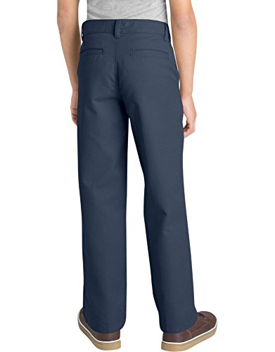 Dickies Boys' Big Flex Waist Flat Front Pants, Dark Navy, 12 #TOP1